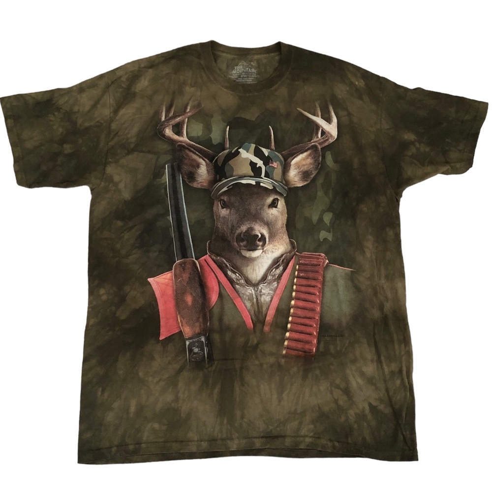 The Mountain Deer Military Camo Tie dye T-Shirt Size XL